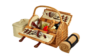 Sussex Picnic Basket for Two with Blanket